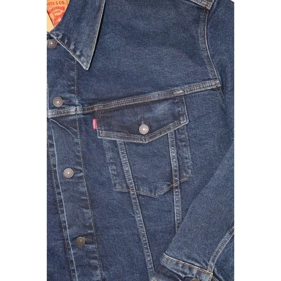 Levi's Men's Denim Trucker Jacket Dark Wash Blue Sz 3XL 07158-0021 - Picture 4 of 16